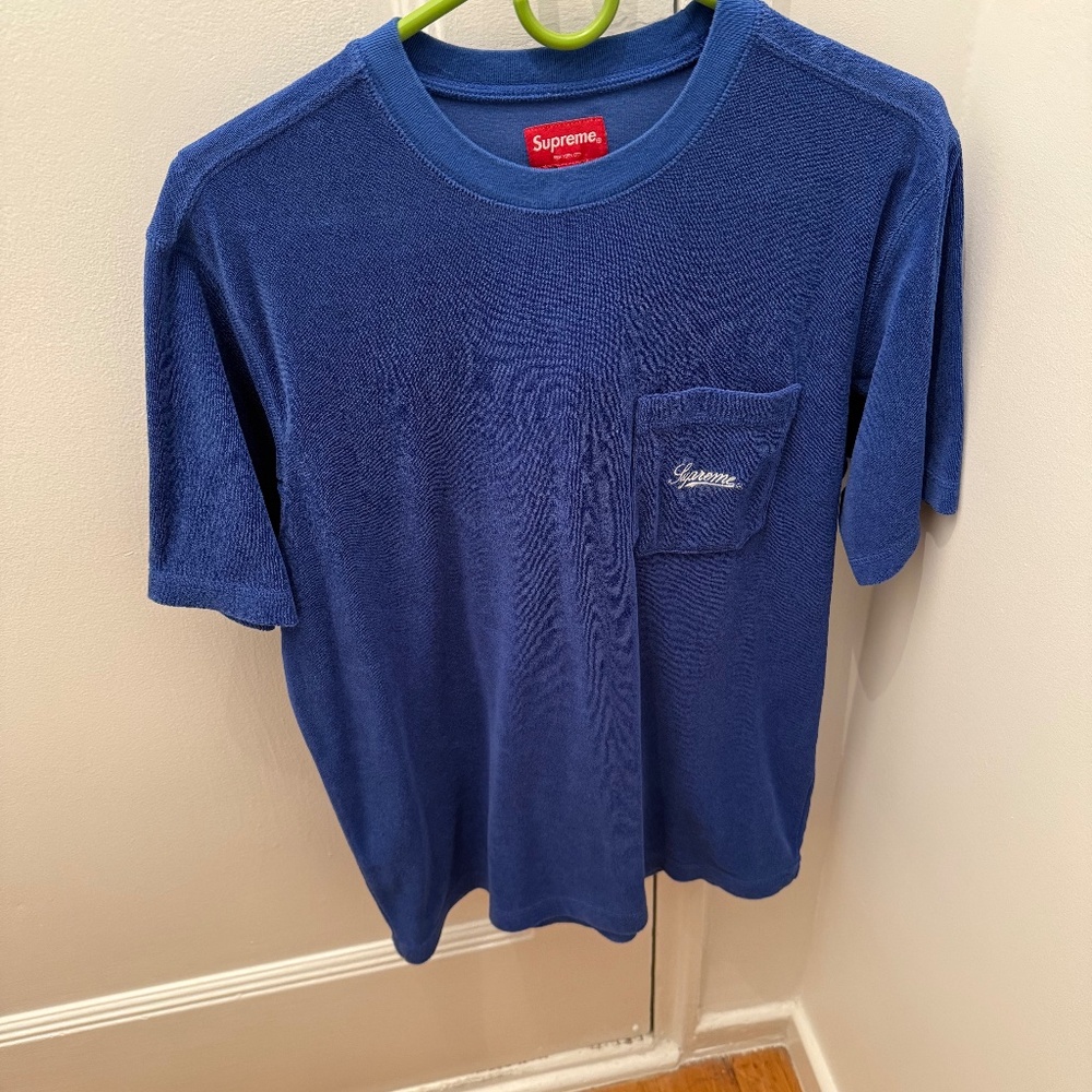 Never worn SUPREME terry pocket t shirt
